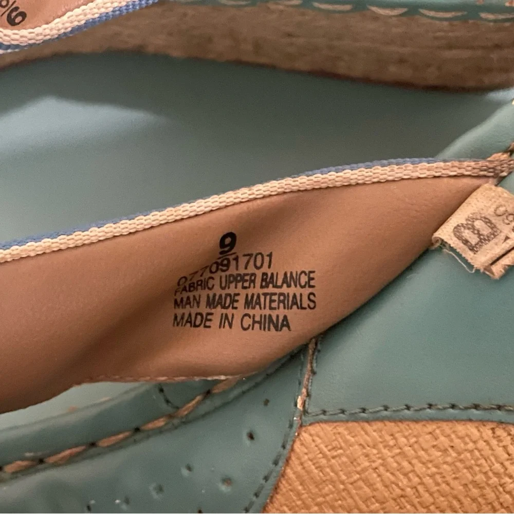 Cherokee Brand Target Turquoise Striped Wedge Sandals